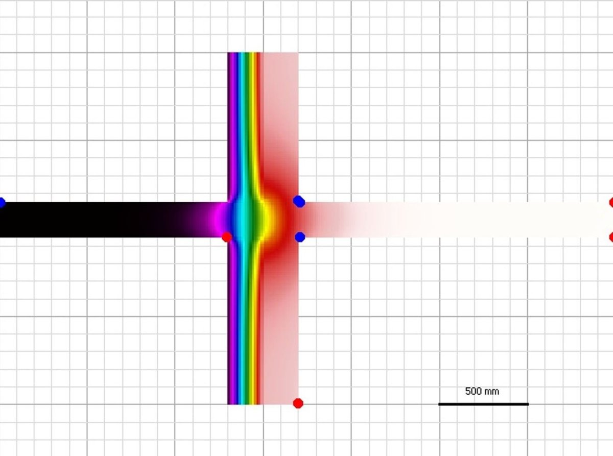 Modélisation d'un pont thermique : diffusion des températures à la jonction plancher / façade